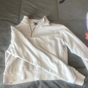 Wild Fable Light Gray Half-Zip Sweater